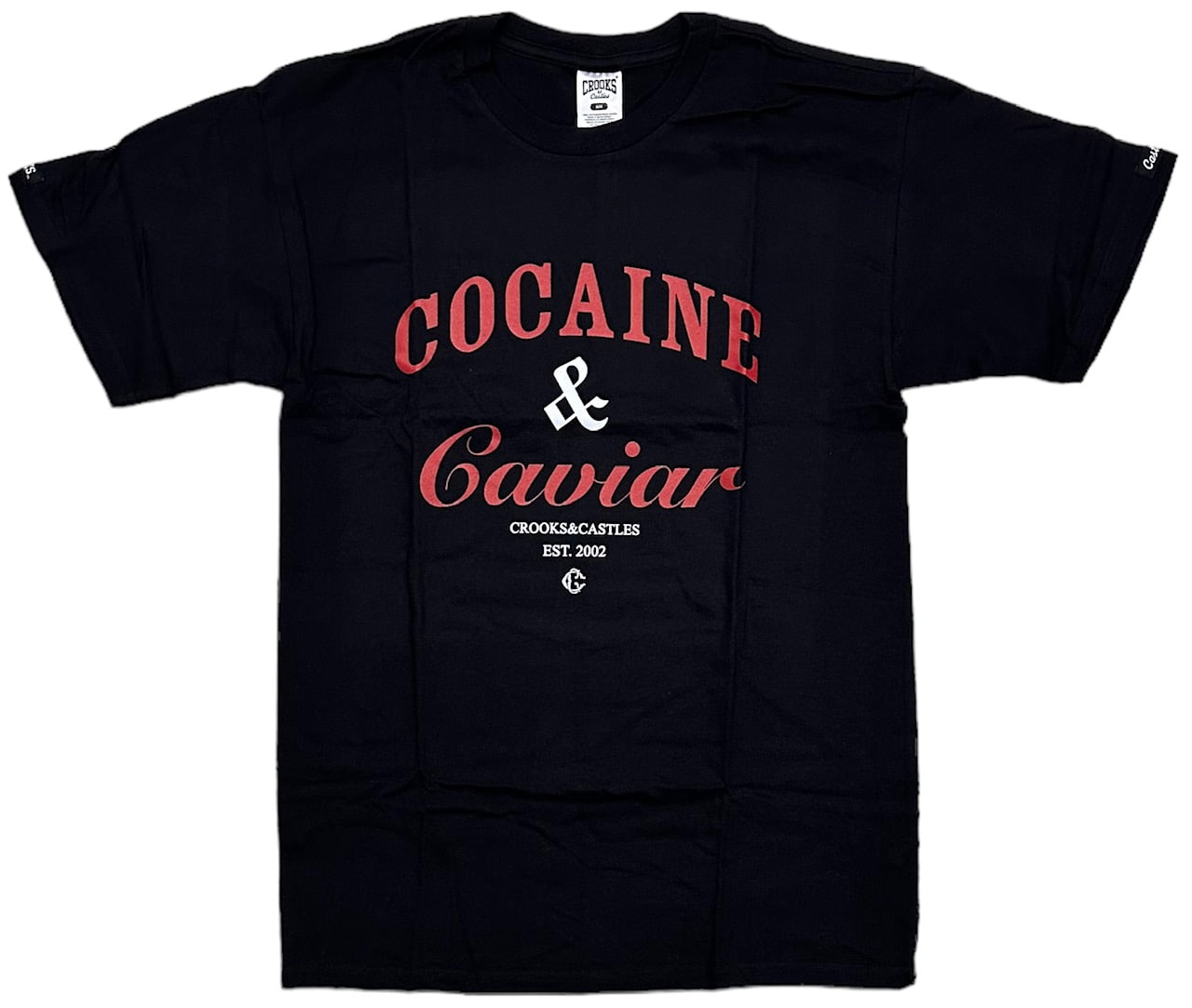 Crooks Castles Men s T Shirt Coca Caviar Short Sleeve Tee Medium Black Walmart