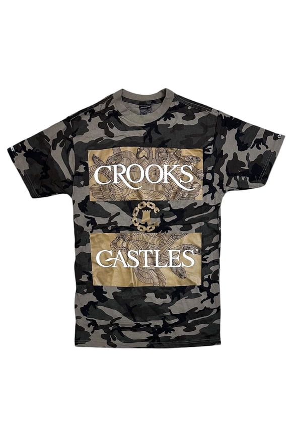 Men's T-Shirt Medusa Camo Short Sleeve Tee (Small, Camo)