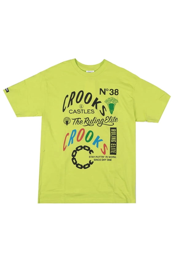Men's T-Shirt Medusa The Ruling Elite Short Sleeve Tee (XX-Large, Lime)