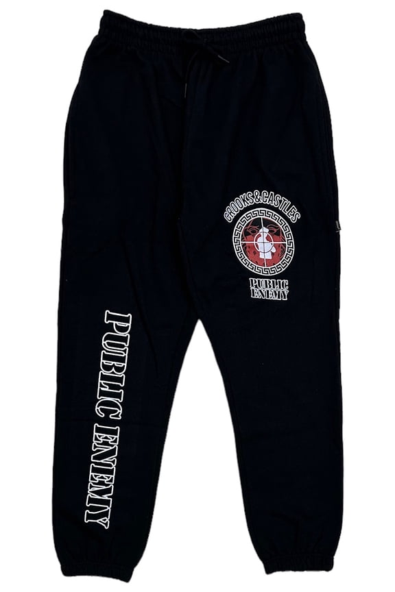 Men's X Public Enemy Jogger Sweatpants in Black (Small, Black 2)