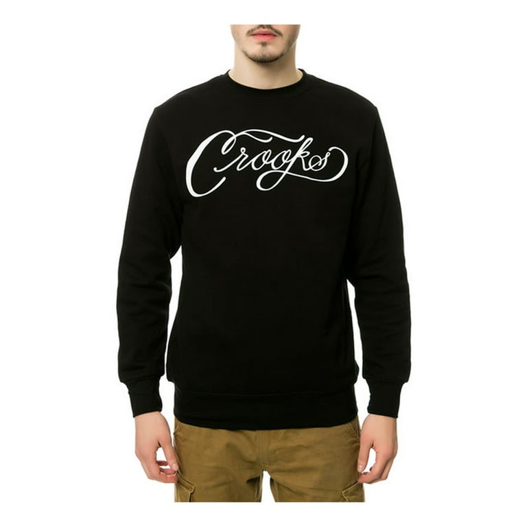 Crooks & Castles Mens The Scripted Sweatshirt, Black, Small
