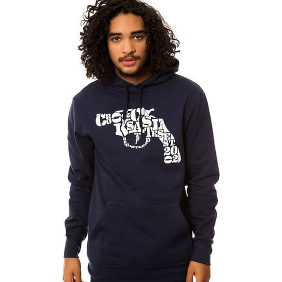 Crooks & Castles Mens The Snub Text Hoodie Sweatshirt, Blue, X-Large