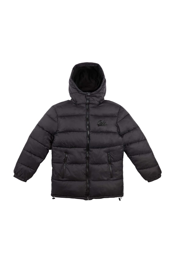 Script Puffer Jacket Black