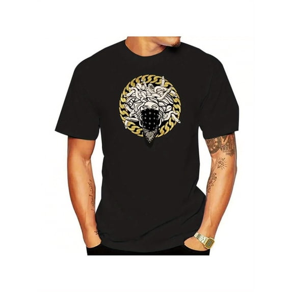 Crooks and Castles% Men Graphic Tee-WXJ Tee-WXJ Black T-Shirt Size S to 3XL
