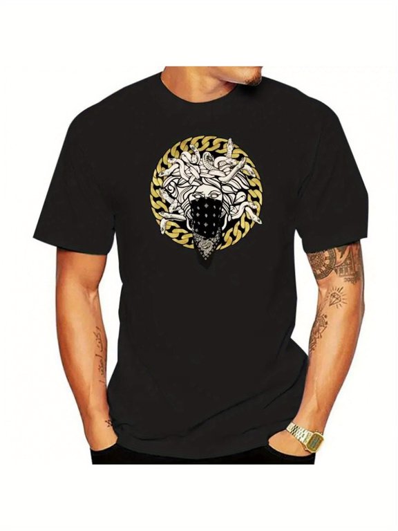 Crooks and Castles% Men Graphic Tee-WXJ Tee-WXJ Black T-Shirt Size S to 3XL