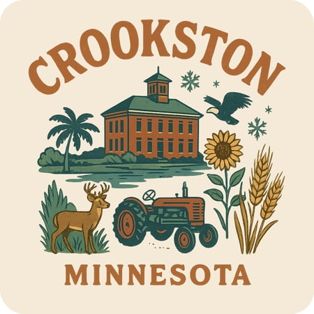 Crookston Minnesota Keepsakes Souvenir Vinyl Sticker – Destination Travel Keepsake Collectible (3-Inches Wide)