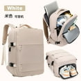 thumbnail image 1 of Crooz Kviee Large Travel Backpack for Women & Men , Flight Approved Carry-on Luggage, Personal Item Travel Bag Fits 15.6" Laptop Mochila ，Beige, 1 of 2