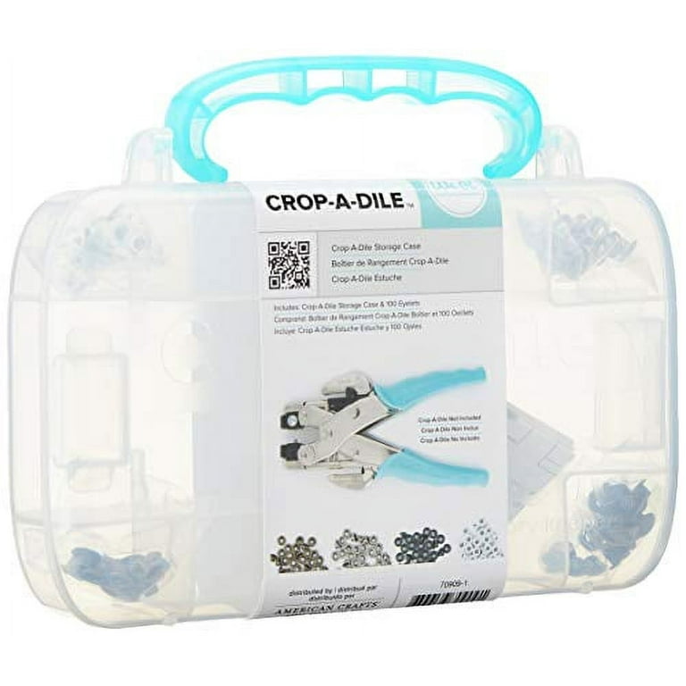 Crop-A-Dile Eyelet And Snap Punch Kit By We R Memory Keepers | Includes  Heavy-Duty-Plastic Carrying Case With Teal Handle, And 100 Eyelets In  Assorted