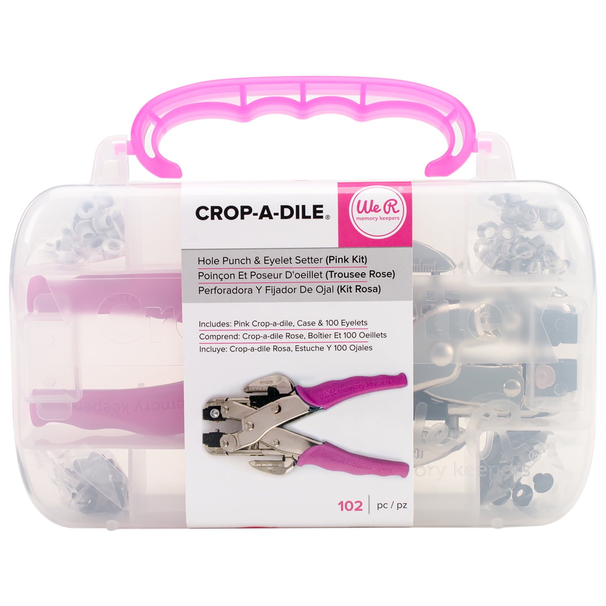 WE R MEMORY KEEPERS Crop-A-Dile Punch Kit-Pink