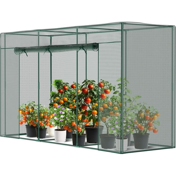 Crop Cages for Garden Plant, 9.8x3.3x6 Ft Plant Protection Netting Tent with Zippered Door, Raised Bed Cover, Garden Bed Cover with Frame, Wind-Resistant Plant Cages for Outdoor Plants