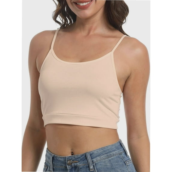 Crop Camisole Top Spaghetti Strap Tank Sleeveless Crop Tank Top for Women Sports