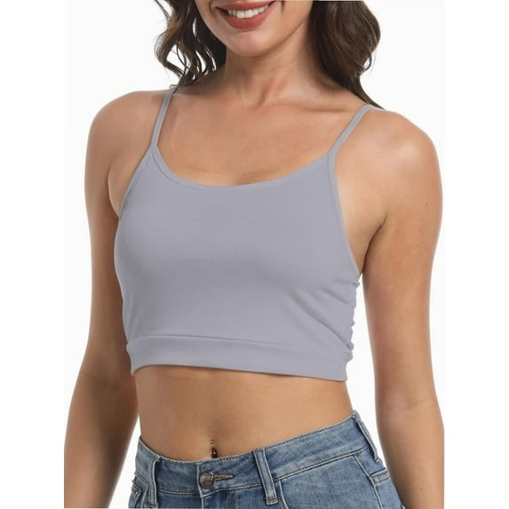 Crop Camisole Top Spaghetti Strap Tank Sleeveless Crop Tank Top for Women Sports