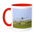 thumbnail image 1 of 3dRose, Crop Duster airplane, farm field, North Dakota, USA - US35 CHA0295 - Chuck Haney, 11oz Two-Tone Red Mug, 1 of 7