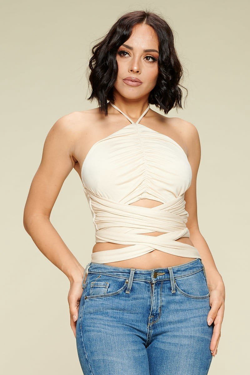 Crop Halter Top L