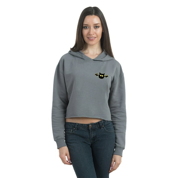 Crop Hoodie for Womens Crop Top Hoodie Bat Crop Top Cropped Sweatshirt Tops for Women Bat Hoodie Sweatshirt Womens Crop Tops Cropped Fleece Hoodie