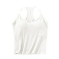 thumbnail image 1 of Crop Tank Top Pack for Women Built in Bra Seamless Sleeveless Shirts Racerback Spaghetti Strap Cami Cropped Top, 1 of 6