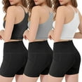 thumbnail image 1 of Crop Tank Tops for Summer, TeqHome 3 Pack Women Crop Basic Tank Top Ribbed Knit Sleeveless Round Neck 9 Color Machine Wash Crop Skin-Friendly, S, 1 of 9