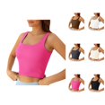 thumbnail image 1 of Crop Tank Tops for Women Square Neck Stretchy Ribbed Casual Plain Fitted Sleeveless Shirt Going out Tops Summer Outfits, 1 of 8
