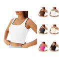 thumbnail image 1 of Crop Tank Tops for Women Square Neck Stretchy Ribbed Casual Plain Fitted Sleeveless Shirt Going out Tops Summer Outfits, 1 of 8