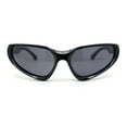 thumbnail image 1 of Crop Top Runway Fashion Wrap Triangular Sport Style Sunglasses All Black, 1 of 4