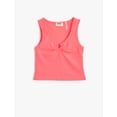 thumbnail image 1 of Crop Top Sleeveless Ribbed Cutout Detail V Neck, 1 of 1