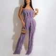 thumbnail image 1 of Crop Tops  Long Trousers Ruffles Solid, 1 of 8