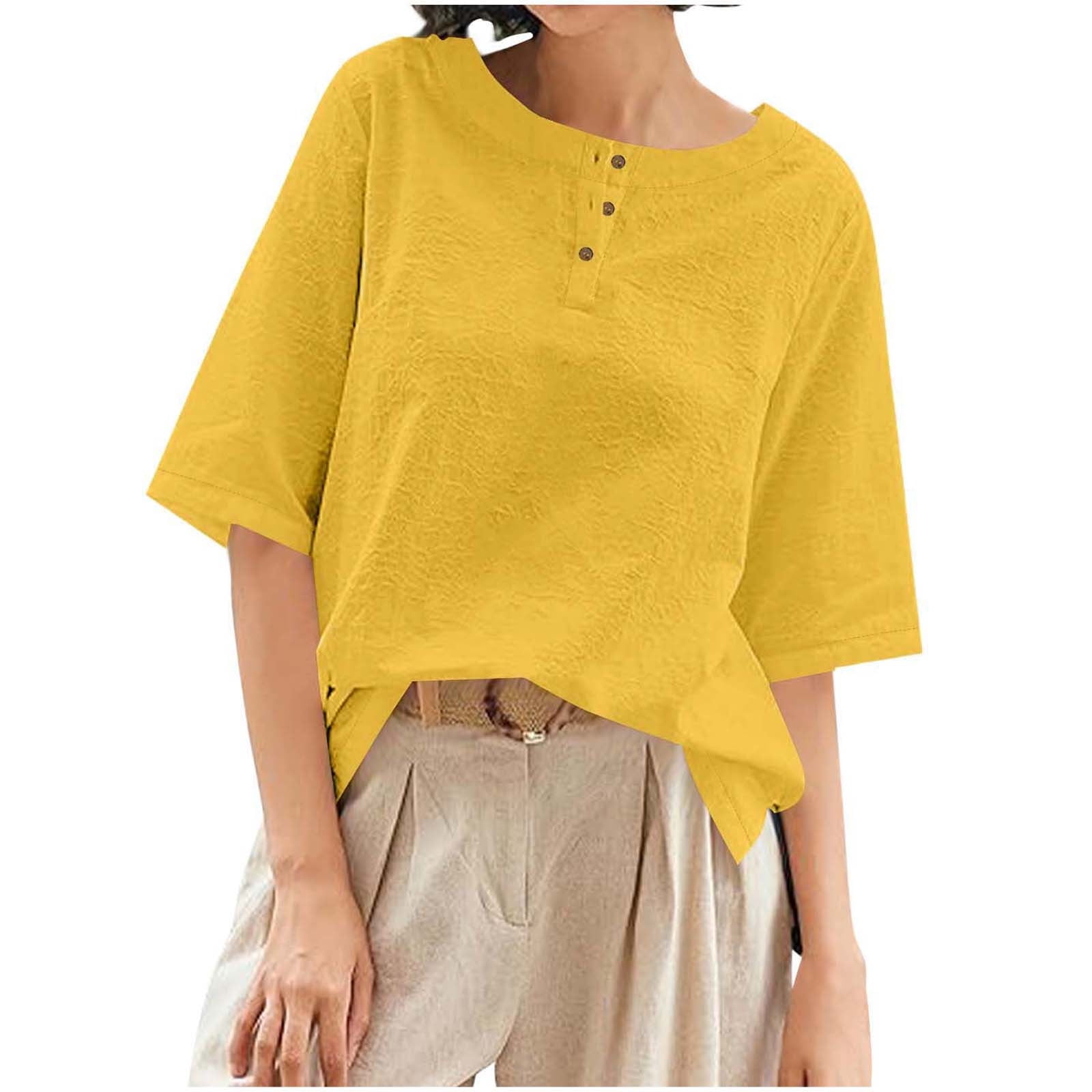 Sophie | Women's Round Neck 3/4 Sleeve Casual Top Plain