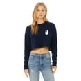 thumbnail image 1 of Crop Tops for Women Cat Shirt Cropped Tops Ladies Casual Cropped Long Sleeve Crewneck Fleece Womens Tops Cute Daily Cat Design Top, 1 of 3