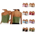 thumbnail image 1 of Crop Tops for Women Summer Sleeveless Scoop Neck Adjustable Spaghetti Strap Casual Camisole Tank Top, 1 of 7