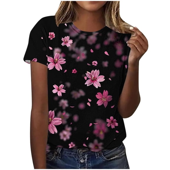 Crop Tops for Women Trendy Summer Plus Size Womens Shirts Casual Cute Summer Clothes for Women Over 50