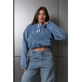 thumbnail image 1 of Cropped Black Denim Hoodie, 1 of 1
