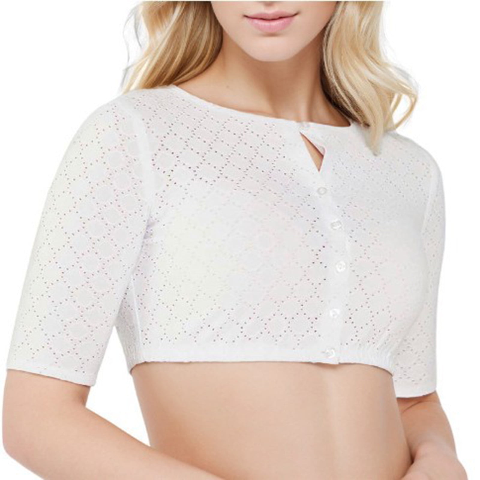 ZIYIXIN Women Shrug Open Front Bolero Cardigan Long Sleeve