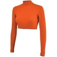 Cropped Cheer Bodysuit Long Sleeve Cheerleading Turtleneck Crop Top 100 Nylon Stretch Body