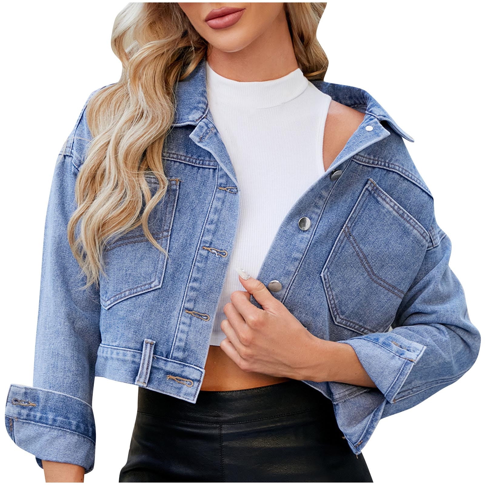 【Anyone more】Para Basic Hem Cut Crop Jacket Ground Crop Jacket (2color) - N MORED | 60% - Asian Fashion