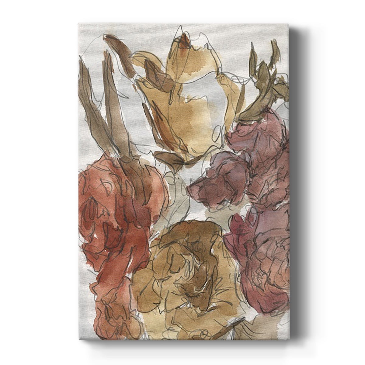 Cropped Floral Arrangement I Premium Gallery Wrapped Canvas - Ready to Hang