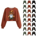 thumbnail image 1 of Cropped Halloween Sweatshirts for Women 2025 Long Sleeve Crewneck Spooky Cute Graphic Sweatshirt Pullover Tops, 1 of 5