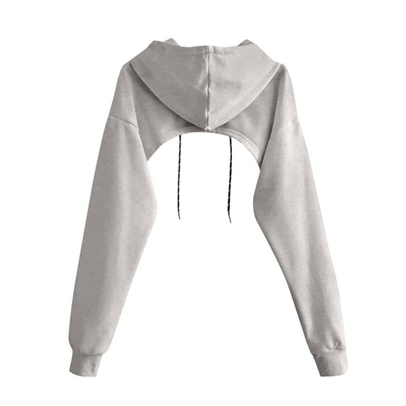 Cropped Hoodie Women Oversized Hoodie Casual Fit The Design Of Women's Stacked Loose Pullover Blouse Feels Like A Half Length Short Hooded Sweater
