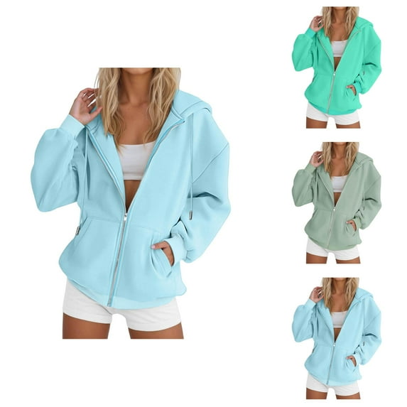 Cropped Hoodie Womens Sweatshirt Oversized Hoodie Lightweight Zip Up Hoodie Daily Women's Tree Print Casual Long Sleeved Drawstring Hooded Jacket Zipper Hooded Sweatshirt