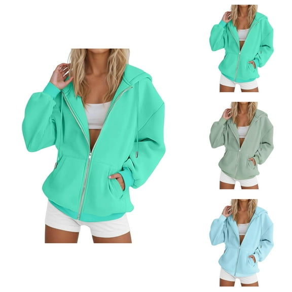 Cropped Hoodie Womens Sweatshirt Oversized Hoodie Women Casual Lightweight Zip Up Women's Tree Print Casual Long Sleeved Drawstring Hooded Jacket Zipper Hooded Sweatshirt