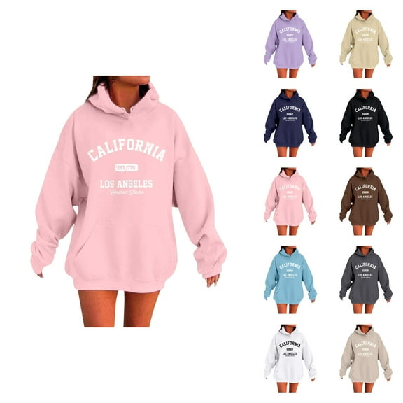 Cropped Hoodie Womens Sweatshirt Oversized Lightweight Zip Up Women Women's Casual With Letter Print Fashion Pullover Comfortable Soft Lined Hooded Jacket For Fall Winter