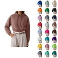 thumbnail image 1 of Cropped Hoodies for Women 2025 Long Sleeve Plain Crop Hoodie Streetwear Hooded Sweatshirt Pullover Tops, 1 of 5