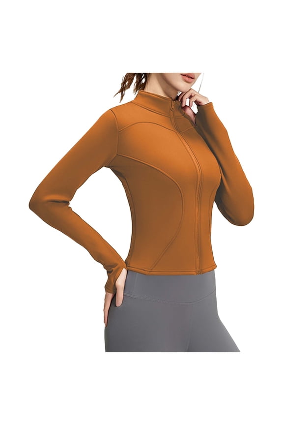 Cropped Jacket Sevevn Women's Workout Jacket Lightweight Zip Up Yoga Jacket Cropped Athletic Slim Fit Tops