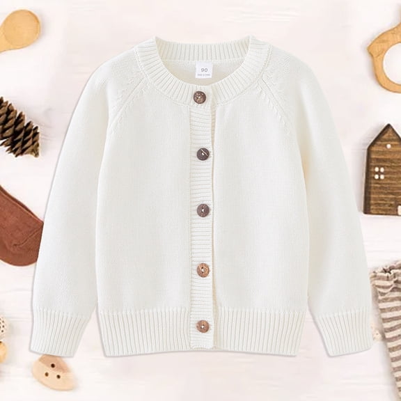 Cropped Jacket Zip Up Baby Girl Cardigan Sweater Infant Toddler Floral Embroidered Button Down Knit Sweaters Fall Winter Clothes