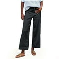 thumbnail image 1 of Cropped Linen Pants Women High Waisted Flare Wide Leg Capri Work Pants Business Casual Ankle Pants with Pockets, 2797 Limited Time, 1 of 6