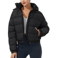 thumbnail image 1 of Cropped Puffer Jacket Women Pioneer Camp Waterproof Hood Short, 1 of 6