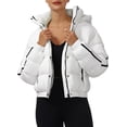 thumbnail image 1 of Cropped Puffer Jacket Women Pioneer Camp Waterproof Hood Short, 1 of 6