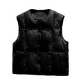 thumbnail image 1 of Cropped Puffer Vest Women Zip Up Crewneck Sleeveless Padded Crop Puffy Vests, 1 of 2