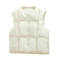 thumbnail image 1 of Cropped Puffer Vest Women Zip Up Crewneck Sleeveless Padded Crop Puffy Vests, 1 of 2