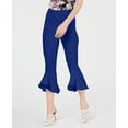 thumbnail image 1 of Cropped Ruffle Hem Pants Bright Blue 8, 1 of 13