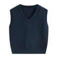 thumbnail image 1 of Cropped Sweaters For Teens Boys Sweater Vest Cable Knit V-Neck Knitted Uniform Toddler Kids Girls Clothes Dress Vests Uniform Sweater Boys, 1 of 9